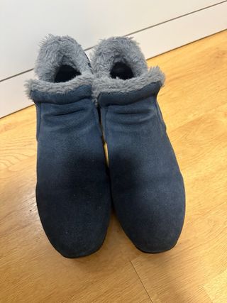 Botines de invierno forrados azul marino
