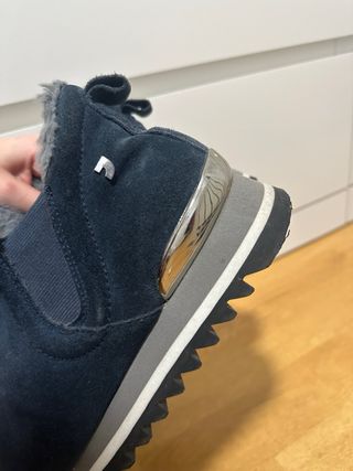 Botines de invierno forrados azul marino