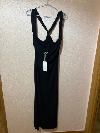 Vestido Zara Negro Detalle Joya