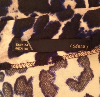 Vestido Sfera Animal Print Talla S, nuevo