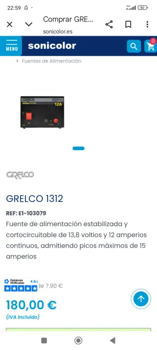 Fuente Alimentación Grelco G 1312 12A