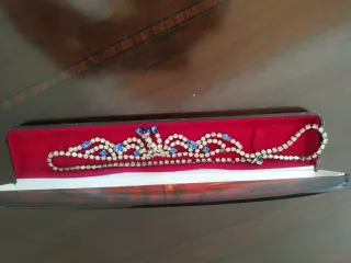 Collar mujer con piedras azules y plateadas