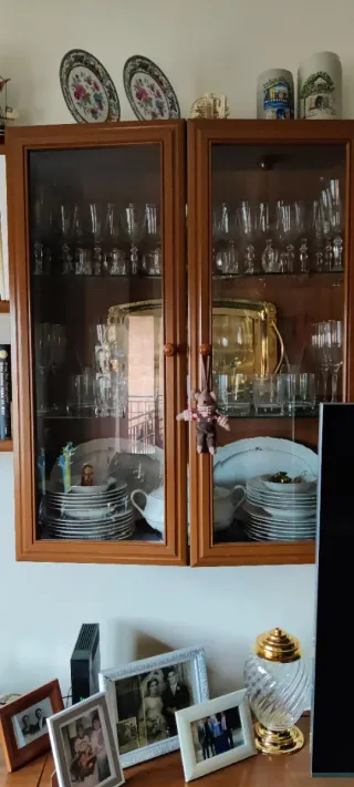 Mueble salón completo: bar, vitrina