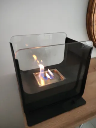 Chimenea Bioetanol Sobremesa Negra