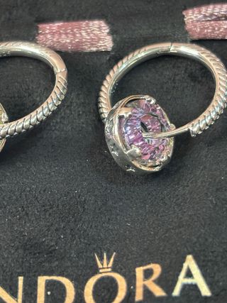 Pendientes Pandora Aro Multicolor Estrellas