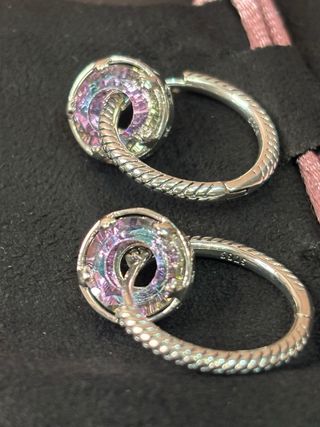 Pendientes Pandora Aro Multicolor Estrellas