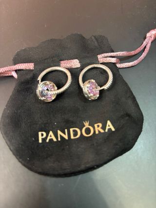 Pendientes Pandora Aro Multicolor Estrellas