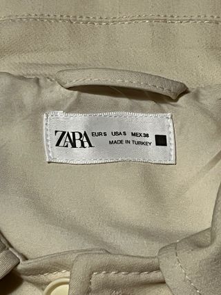 Sobrecamisa Zara Boxy Beige