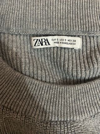 Jersey Algodón Zara Gris
