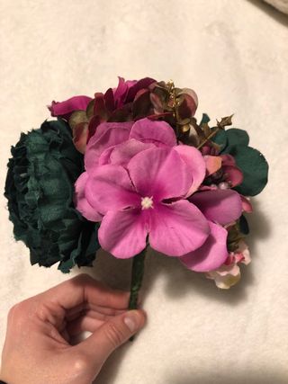 Ramillete flores traje flamenca