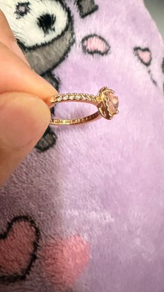 Anillo Pandora Oro Rosa y Circonitas talla 48