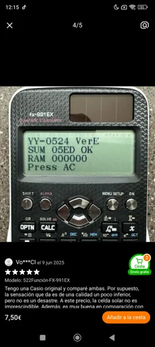 Calculadora Científica Casio FX-991EX