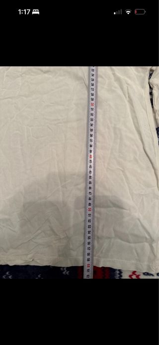 Blusa blanca bordada talla L