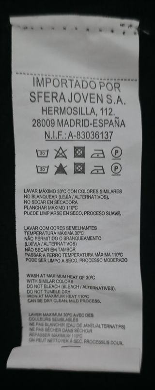 Jersey negro brillante cruzado - Sfera