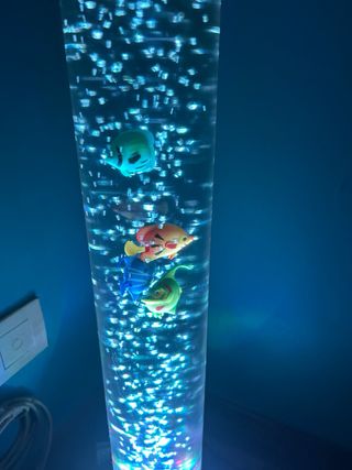 Lámpara LED Pecera Cilíndrica Burbujas