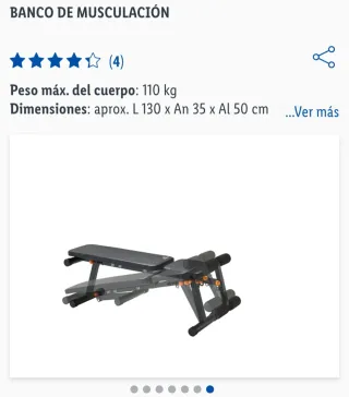 Banco de musculación 110 kg