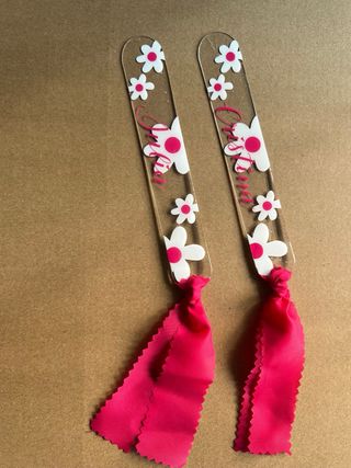 Marcapáginas personalizados nombre flores