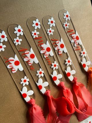 Marcapáginas personalizados nombre flores