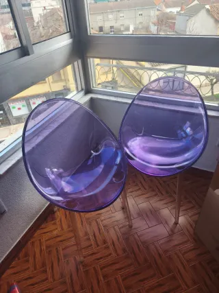 2 Sillas Metacrilato  Transparentes