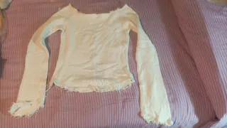 Jersey blanco manga larga