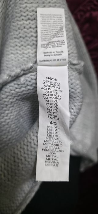 Jersey gris Stradivarius (gris/blanco)