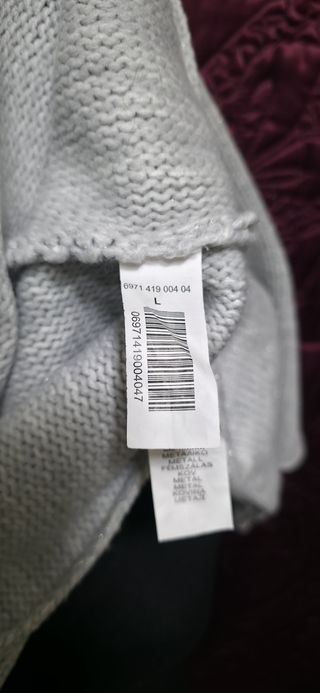 Jersey gris Stradivarius (gris/blanco)