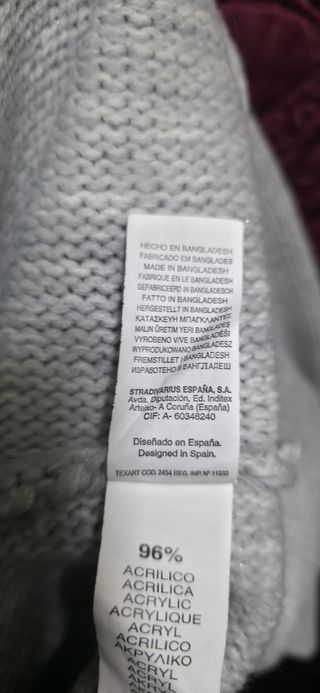 Jersey gris Stradivarius (gris/blanco)