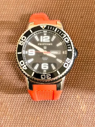 Reloj Profuomo Caballero Negro y Rojo