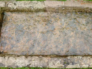 Pia de cantería antigua de piedra de Serpentina,