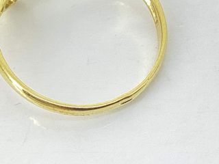 anillo oro 18k con piedra con circonita