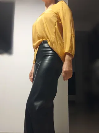 Blusa Stradivarius Amarilla Mostaza Talla M