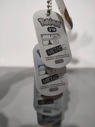 Chapas Metálicas Pokémon Metal Tags