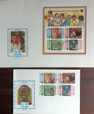 Selos e envelopes (FDC) 1° Dia - Ano Internacional