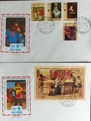 Selos e envelopes (FDC) 1° Dia - Ano Internacional