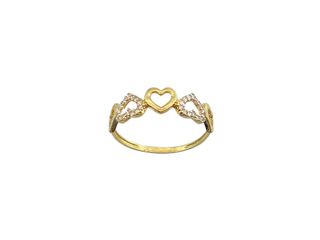 anillo oro 18k con piedra con circonita t. 22 (19,74 mm)