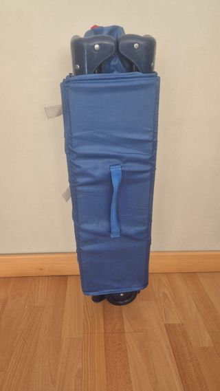 Cuna de viaje plegable azul