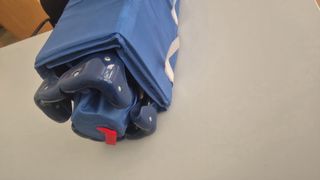 Cuna de viaje plegable azul