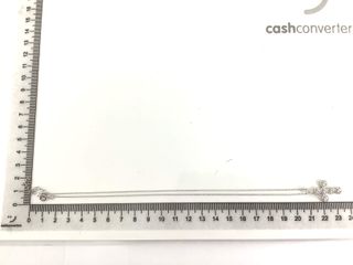 cadena plata 925mm con piedra con circonita 19 2.5cm