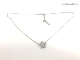 cadena plata 925mm con piedra con circonita 19 2.5cm