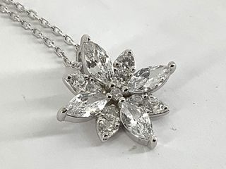 cadena plata 925mm con piedra con circonita 19 2.5cm