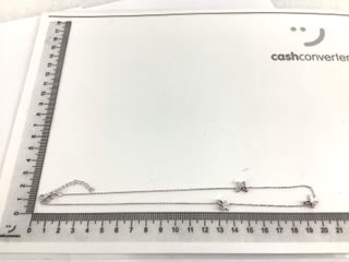 cadena plata 925mm con piedra con circonita 19 2.5cm