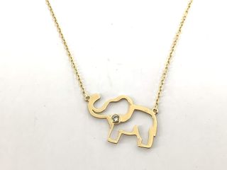 cadena oro 18k con piedra con circonita 22cm