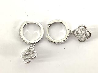 argollas plata 925mm con piedra con circonita