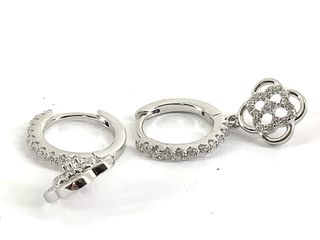 argollas plata 925mm con piedra con circonita