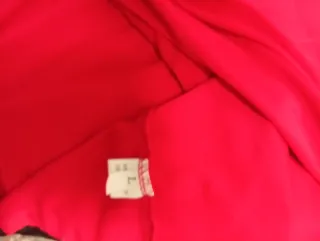 Vestido rojo volantes años 70