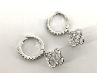 argollas plata 925mm con piedra con circonita