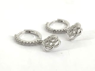 argollas plata 925mm con piedra con circonita