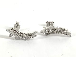 pendientes plata 925mm con piedra con circonita