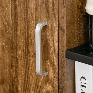 Mueble para Impresora y Documentos, Cajonera con Ruedas en Estilo Nórdico, Mueble Multiusos para Oficina y Casa, Marrón Vintage