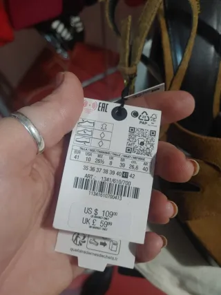 Sandalias Zara Piel Plataforma Talla 41